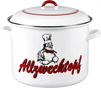 Kr&uuml;ger Haushaltswaren Kr&uuml;ger Allzwecktopf (Kochtopf, Emaille) (12431305) Weiss