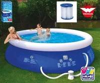 Happy People 77772, Happy People Pool Quick Up D360x76cm (360 cm) (77772) Blau