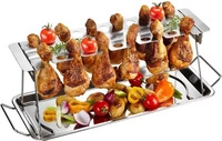 GEFU 89259, GEFU H&auml;hnchenkeulen Halter BBQ (89259) Silber