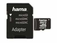 Hama microSDHC 16GB Class 10 22 MB/s + A (microSDHC, 16 GB, U1, UHS-I),