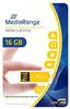 MediaRange MR976, MediaRange USB Nanostick 16GB m. Klammerfunktion gelb (16 GB, USB