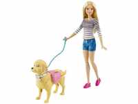 Mattel Barbie DWJ68, Mattel Barbie Barbie Hundespaziergang Hündchen, 100 Tage