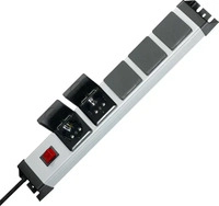 Kopp 227320017, Kopp Steckdosenleiste POWERversal 5-fach (5x, CEE 7/4, 1.40 m)