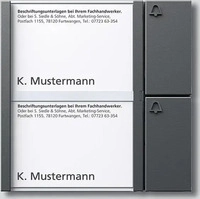 Siedle 200038757-00, Siedle TM 612-2 DG Tasten-Modul (200038757-00) Grau