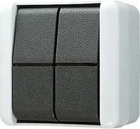 JUNG 835W, JUNG Doppel-Taster (835W) Grau