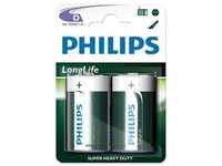 ProPlus R20L2B/10, ProPlus Philips Longlife Batterien D 2 Stück im Blister (2...