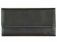 Mywalit, Damen, Portemonnaie, Tri-fold Zip Wallet Geldbörse Leder 17 cm, Schwarz