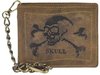 Greenburry, Herren, Portemonnaie, Vintage Skull Geldbörse Leder 12 cm