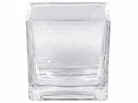 6x Sandra Rich, Vase, Vase Würfel Glas 7,5x7,5x7,5cm klar (1 x, 7.5 x 7.5 x...