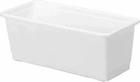 Geli 803 040 10, Geli Blumenkasten Standard Kunststoff 40x17x14 cm weiss (40 x 17 x