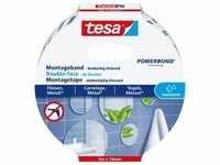 tesa, Klebeband, Powerbond doppelseitiges Montageband für Fliesen & Metall (5 m, 1