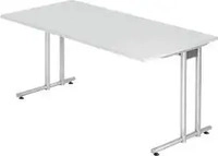 Hammerbacher VNS16/5, Hammerbacher Serie N (160 x 80 x 72 cm) (VNS16/5) Grau/Silber
