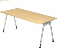 Hammerbacher VAS19/3, Hammerbacher Schreibtisch h&ouml;heneinstellbar VAS (180 x 80...