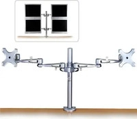 Lindy 40697, Lindy Dual Clamp on long bracket (Tisch, 20", 6 kg) (40697) Silber