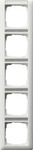 Gira 111527, Gira Abdeckrahmen 5f senkr. BSF Standard 55 111527 (111527) Weiss