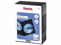 Hama 1x10 DVD-Doppel-Leerhülle Slim 75% Platzsparnis, Optische Medien Zubehör