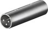 Goobay XLR adapter male - male, Audio Adapter, Silber