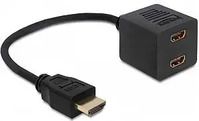 Delock 65226, Delock Monitorsplitter HDMI zu 2x HDMI (HDMI, 30.50 cm) (65226) Schwarz