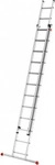 Hailo 7215-007, Hailo S80 ProfiStep duo, Aluminium-Schiebeleiter 2-teilig, 2x15