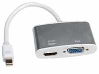 Roline Mini DisplayPort - HDMI/VGA, Aktiv (VGA, HDMI, 10 cm), Data + Video Adapter,