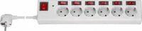 Goobay 72568, Goobay Steckdosenleiste (6x, CEE 7/3, 1.40 m) (72568) Weiss