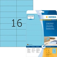 HERMA 4553, HERMA Farbige Etiketten A4 abl&ouml;sbar (4553) Blau
