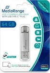 MediaRange MR937, MediaRange MR936 (64 GB, USB-A, USB-C) (MR937) Silber