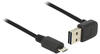 Delock USB2.0-Kabel Easy A-MicroB: 2m, schwarz (2 m, USB 2.0), USB Kabel