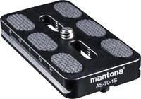mantona 21463, mantona AS-70-1S (Stativ Schnellwechselplatte) (21463) Schwarz