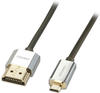 Lindy micro HDMI (Typ D) - HDMI (Typ A) (2 m, HDMI) (2741021)