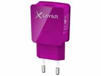 Xlayer 214115, Xlayer Netzadapter USB, 2.1 A, violett (10.50 W)