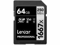 Lexar 19S-D64.GB1-667, Lexar Professional 1667x (SDXC, 64 GB, U3, UHS-II)