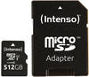 Intenso microSDXC Cards 512GB Class 10 UHS-I Premium (microSDXC, 512 GB, U1, UHS-I)