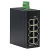 Roline Industrie Switch 8x RJ-45, unmanaged (8 Ports), Netzwerk Switch, Schwarz