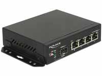 Delock 87704, Delock Gigabit Ethernet Switch 4 Port + 1 SFP (4 Ports) Schwarz, 100