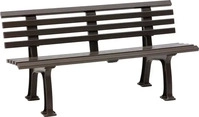Blome 204087, Blome Gartenbank Sylt Kunststoff 3-Sitzer schokobraun (204087) Braun