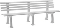 kaiserkraft 209215, kaiserkraft Parkbank aus Kunststoff (209215) Weiss