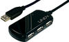Lindy USB 2.0 Aktiv-Verlaengerung Pro 8m inklusive 4 Port USB-Hub (USB A),