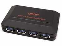 Roline USB 3.0 Hub (USB A), Dockingstation + USB Hub, Schwarz