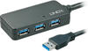 Lindy 43159, Lindy USB 3.0 Aktiv-Verlängerungs Hub Pro (USB A) Schwarz