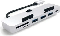 Satechi ST-TCIMHS, Satechi Clamp Hub Pro (USB-C, 5 Ports) (ST-TCIMHS) Silber
