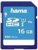 Hama 00181094, Hama SDHC (SDHC, 16 GB, U1, UHS-I) Blau