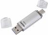 Hama C-Laeta (256 GB, USB C, USB 3.1, USB A) (13396398) Silber
