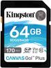 Kingston SDG3/64GB, Kingston Canvas Go! Plus (SDXC, 64 GB, U3, UHS-I) Schwarz