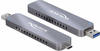 Delock 42616, Delock Externes Gehäuse USB-A/C - NVME M.2 SSD (M.2) Silber