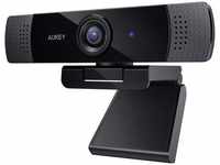 Aukey PC-LM1E, Aukey Webcam 1080 Dual Mic (2 Mpx) Schwarz