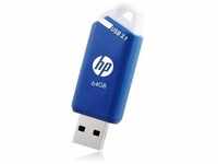 HP x755w (64 GB, USB A, USB 3.1), USB Stick, Blau, Weiss