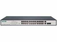 Digitus DN-95343, Digitus 24-Port Fast Ethernet PoE Switch (2 Ports) Schwarz
