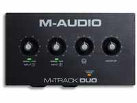 M-Audio MTRACK DUO, M-Audio M-Track Duo (USB) Schwarz, 100 Tage kostenloses
