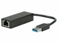 Value USB 3.0 Gigabit Ethernet Konverter (USB 3.0, RJ45), Netzwerkadapter, Schwarz